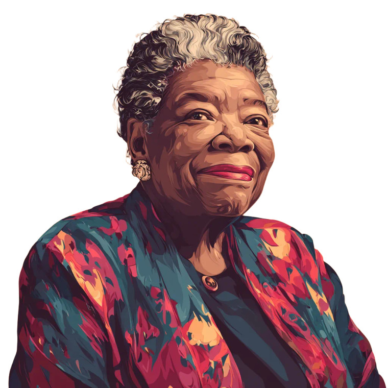 Maya Angelou Portrait V2 Vinyl Car Decal Sticker – Waterproof & UV-Resistant 3.4133333333333336"