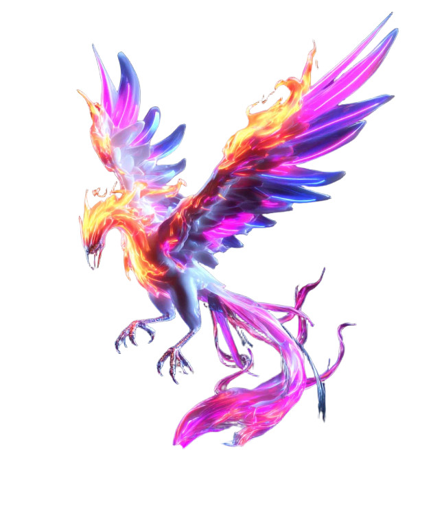 Digital Phoenix Rising Vinyl Car Decal Sticker – Waterproof & UV-Resistant 8.0"