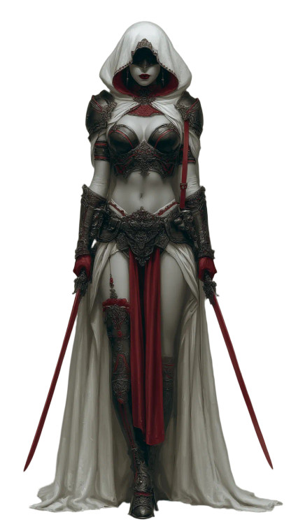 Vampiric Warrior Woman Vinyl Car Decal Sticker – Waterproof & UV-Resistant 9.706666666666667"