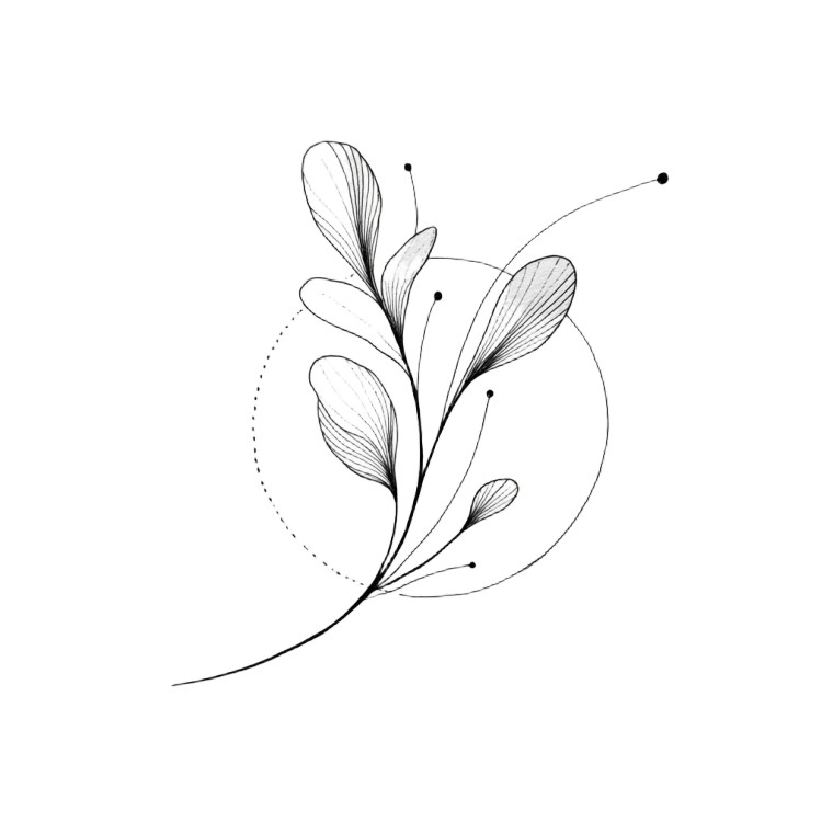 Minimalistic Leaf Sketch V2 Vinyl Car Decal Sticker – Waterproof & UV-Resistant 6.826666666666667"