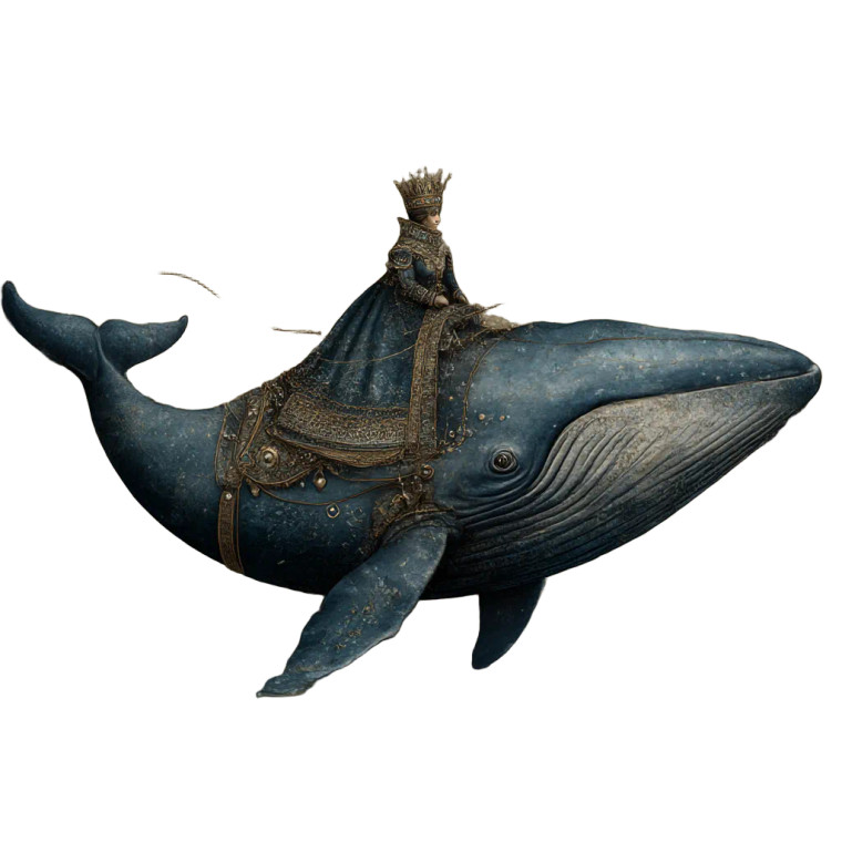 Whale Queen Vinyl Car Decal Sticker – Waterproof & UV-Resistant 6.826666666666667"