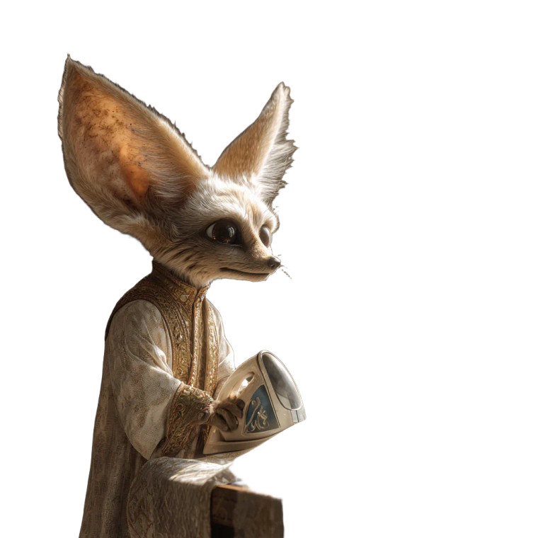 Fennec Fox Ironing Vinyl Car Decal Sticker – Waterproof & UV-Resistant 3.4133333333333336"