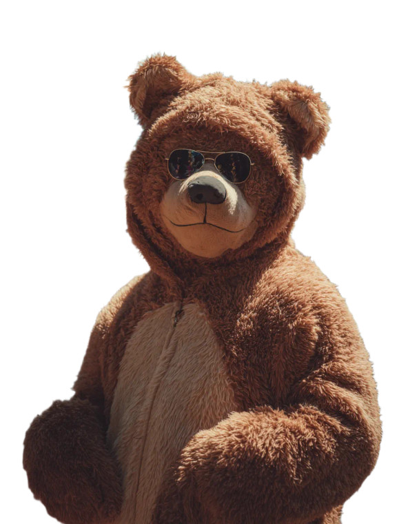 Bear Costume Dad Vinyl Car Decal Sticker – Waterproof & UV-Resistant 4.0"