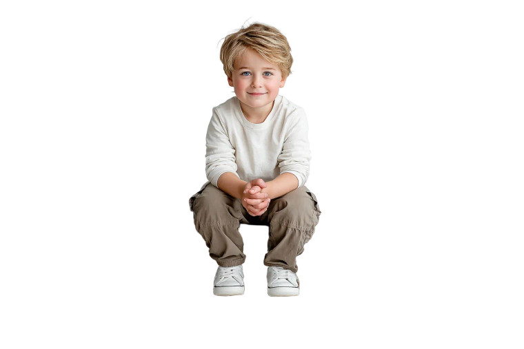 Child On Stool Vinyl Car Decal Sticker – Waterproof & UV-Resistant 2.986666666666667"