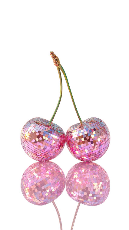 Disco Ball Cherries V5 Vinyl Car Decal Sticker – Waterproof & UV-Resistant 9.706666666666667"