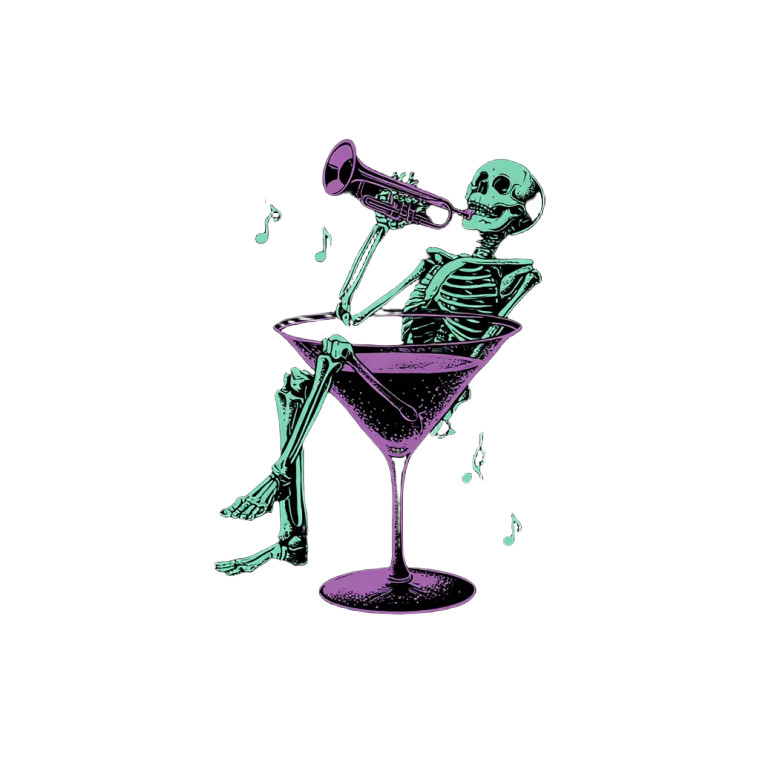 Skeleton In Glass Vinyl Car Decal Sticker – Waterproof & UV-Resistant 3.4133333333333336"