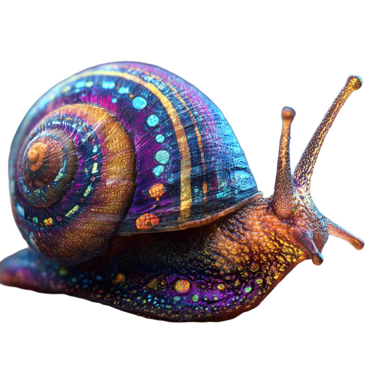 Psychedelic Alien Snail Vinyl Car Decal Sticker – Waterproof & UV-Resistant 3.4133333333333336"
