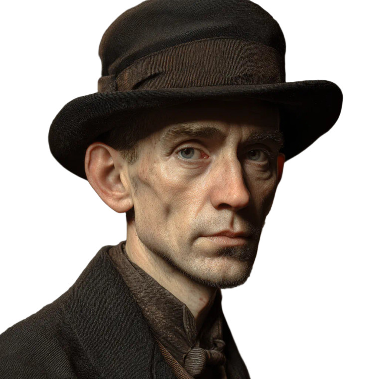 Guy With Hat Vinyl Car Decal Sticker – Waterproof & UV-Resistant 3.4133333333333336"