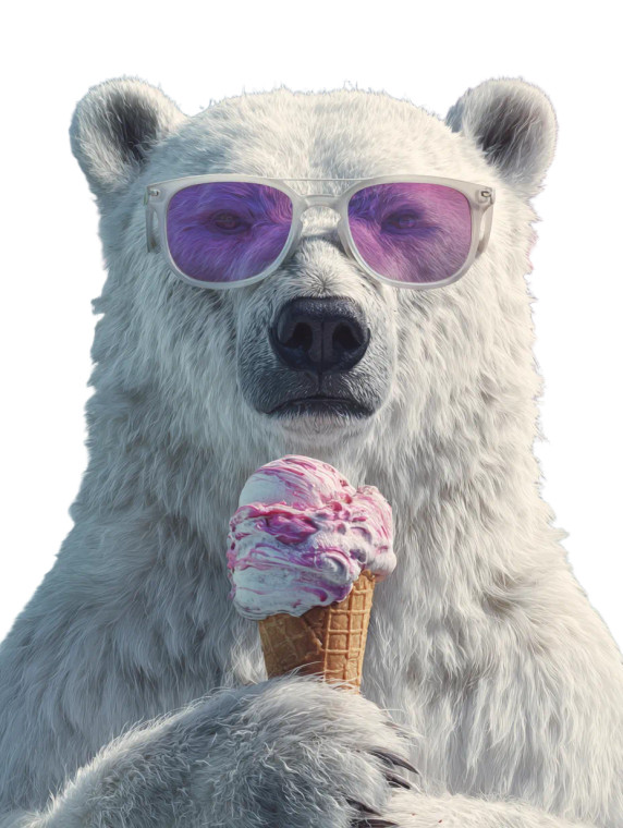 Cool Polar Bear V3 Vinyl Car Decal Sticker – Waterproof & UV-Resistant 8.213333333333333"
