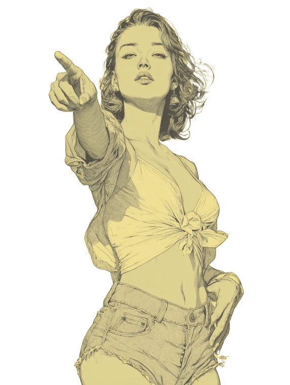 Vintage Comic Woman V6 Vinyl Car Decal Sticker – Waterproof & UV-Resistant 8.213333333333333"