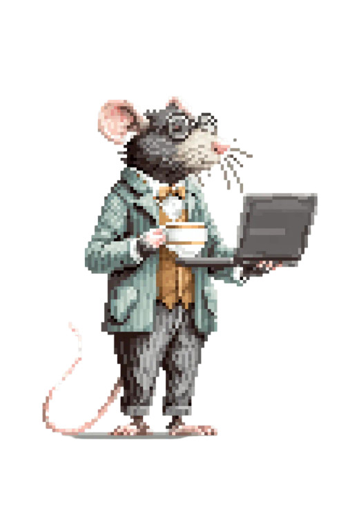 Pixel Art Rat Vinyl Car Decal Sticker – Waterproof & UV-Resistant 4.4