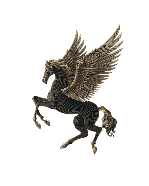 Luxury Pegasus Emblem Vinyl Car Decal Sticker – Waterproof & UV-Resistant 8.0"