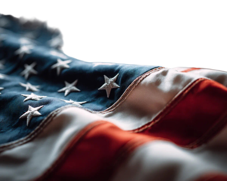 Vibrant American Flag Vinyl Car Decal Sticker – Waterproof & UV-Resistant 3.2"