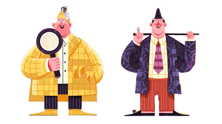 Cultural Contrast Cartoon Vinyl Car Decal Sticker – Waterproof & UV-Resistant 2.72"