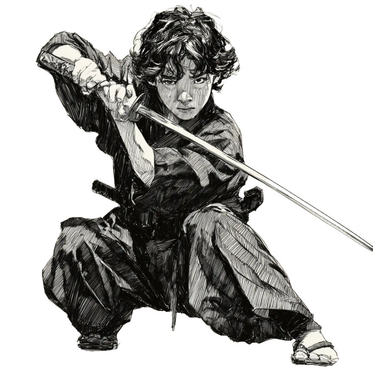 Kendo Boy Blocking Vinyl Car Decal Sticker – Waterproof & UV-Resistant 3.4133333333333336"