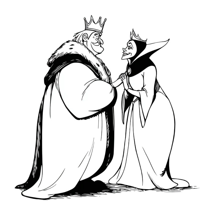 Evil Queen Wedding Vinyl Car Decal Sticker – Waterproof & UV-Resistant 3.4133333333333336"