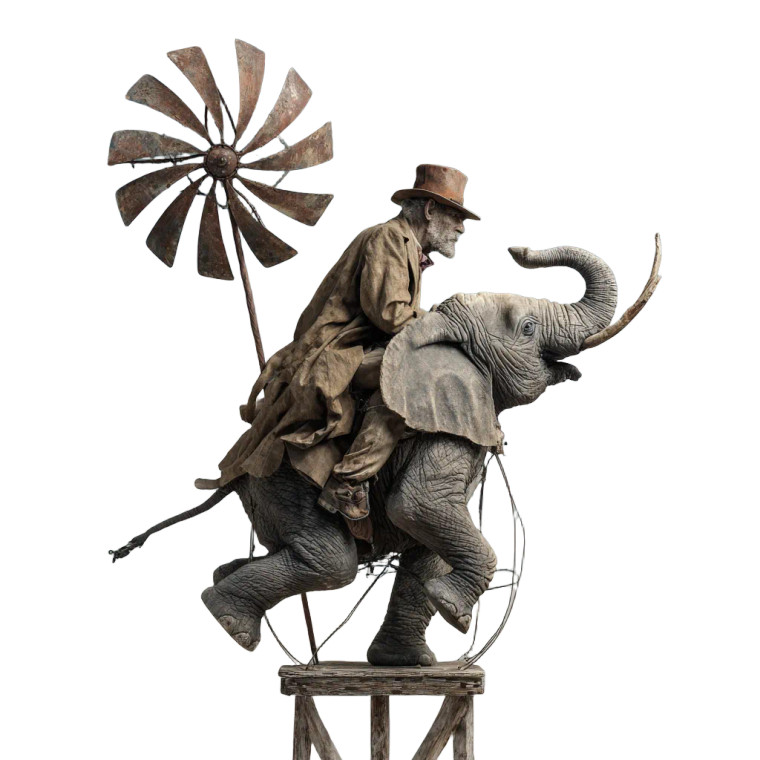 Elephant Swings Vinyl Car Decal Sticker – Waterproof & UV-Resistant 3.4133333333333336"