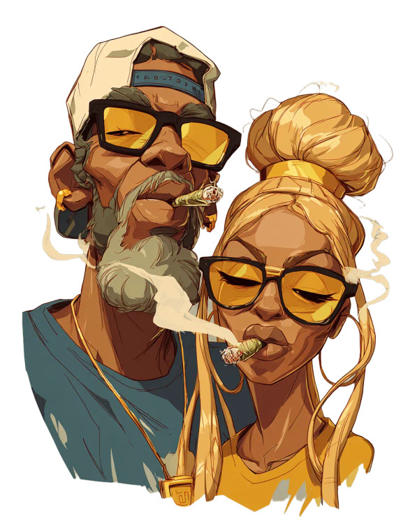 Hip-Hop Cartoon Duo Vinyl Car Decal Sticker – Waterproof & UV-Resistant 4.213333333333333"