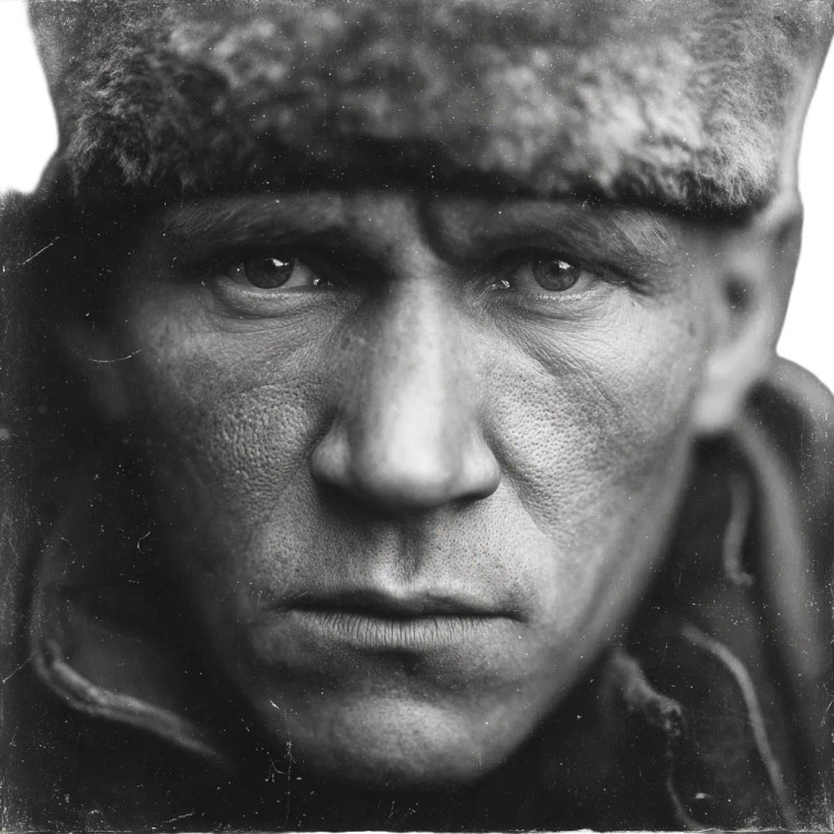 Russian Soldier Portrait V3 Vinyl Car Decal Sticker – Waterproof & UV-Resistant 3.4133333333333336"