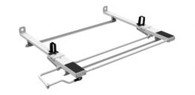 Premium White EZ Drop Down Ladder Rack | 2010-2021 Various Fitment | Ford Transit Connect | Heavy Duty Aluminum | Rust-Free | Adjustable Clamps | Easy Install