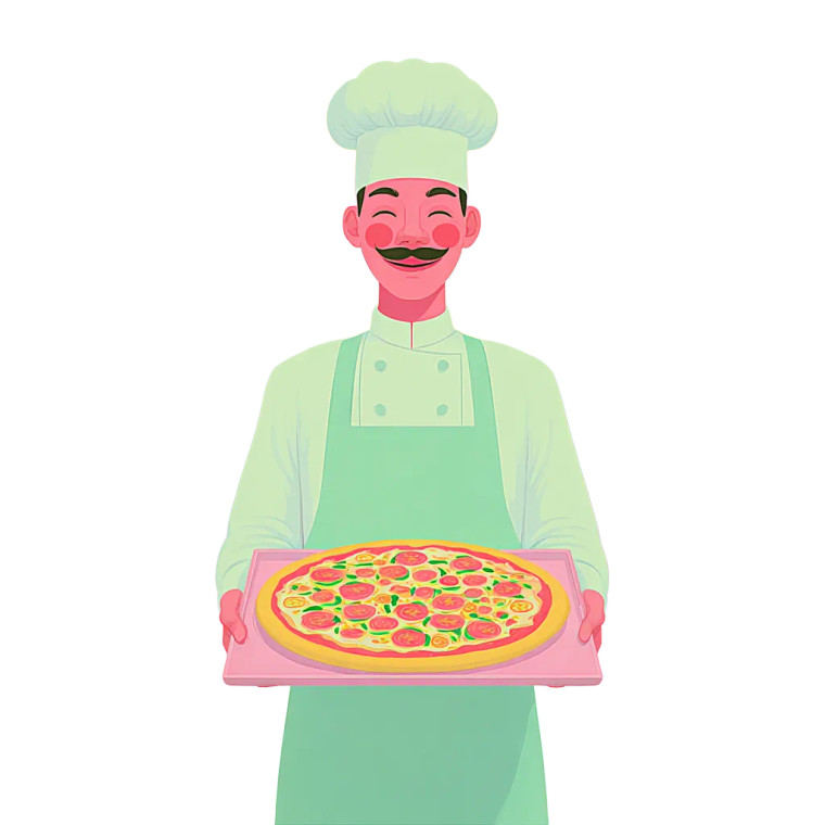 Proud Chef Pizza Vinyl Car Decal Sticker – Waterproof & UV-Resistant 3.4133333333333336"