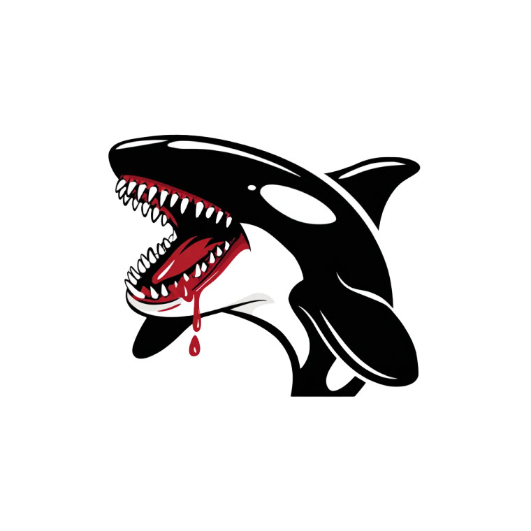 Killer Whale Teeth Vinyl Car Decal Sticker – Waterproof & UV-Resistant 3.4133333333333336"