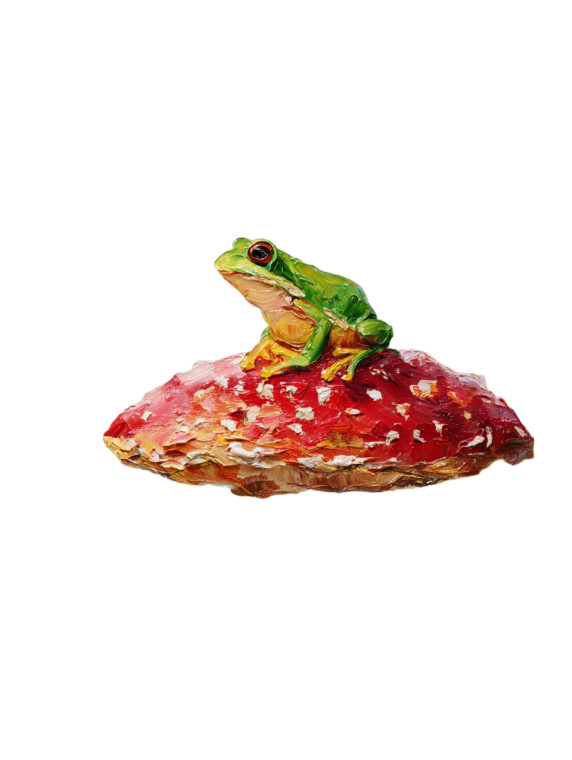 Vintage Woodland Frog Vinyl Car Decal Sticker – Waterproof & UV-Resistant 4.1066666666666665"