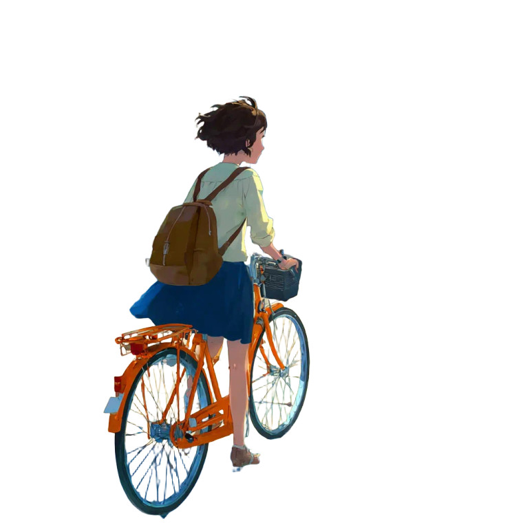Biking By Sea Vinyl Car Decal Sticker – Waterproof & UV-Resistant 6.826666666666667"