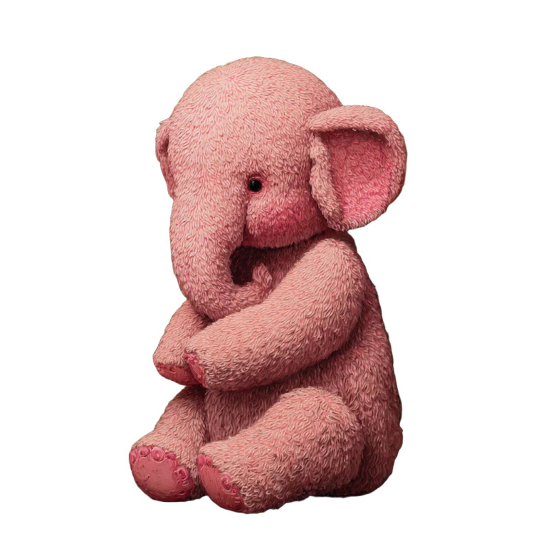 Pink Elephant Toy Vinyl Car Decal Sticker – Waterproof & UV-Resistant 3.4133333333333336"