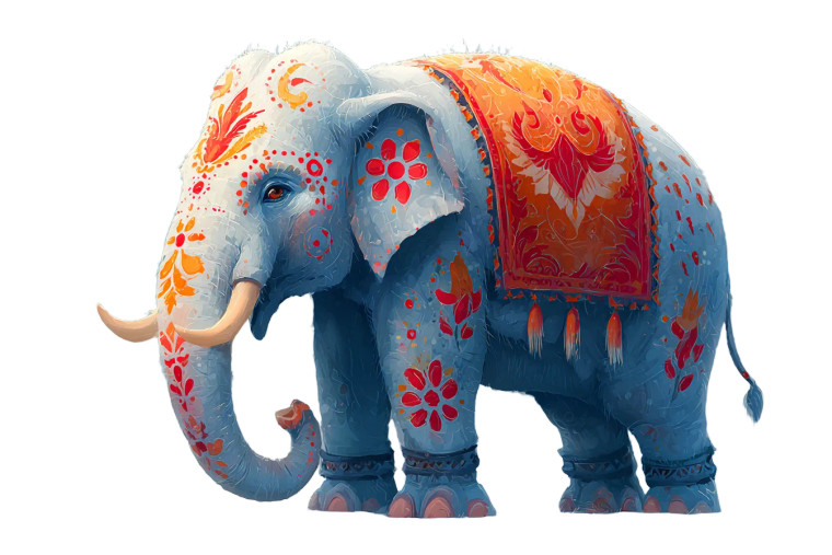 Majestic Decorated Elephant V2 Vinyl Car Decal Sticker – Waterproof & UV-Resistant 5.97333333333333