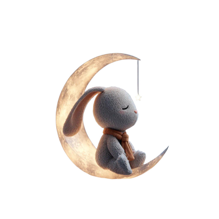 Moon Rabbit V2 Vinyl Car Decal Sticker – Waterproof & UV-Resistant 6.826666666666667"