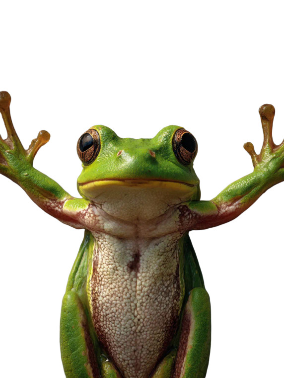 Relaxing Frog Vinyl Car Decal Sticker – Waterproof & UV-Resistant 4.1066666666666665"
