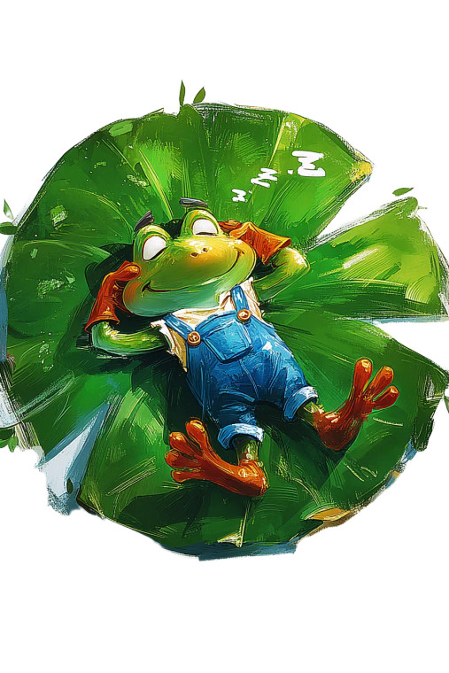 Sleeping Frog Overall Vinyl Car Decal Sticker – Waterproof & UV-Resistant 4.4