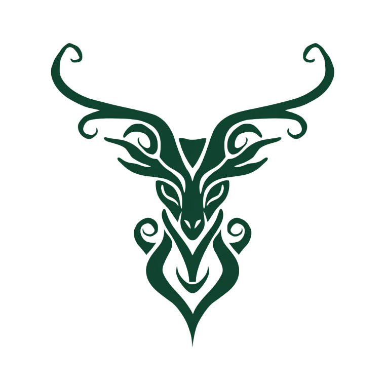 Druid Deer Insignia Vinyl Car Decal Sticker – Waterproof & UV-Resistant 3.4133333333333336"