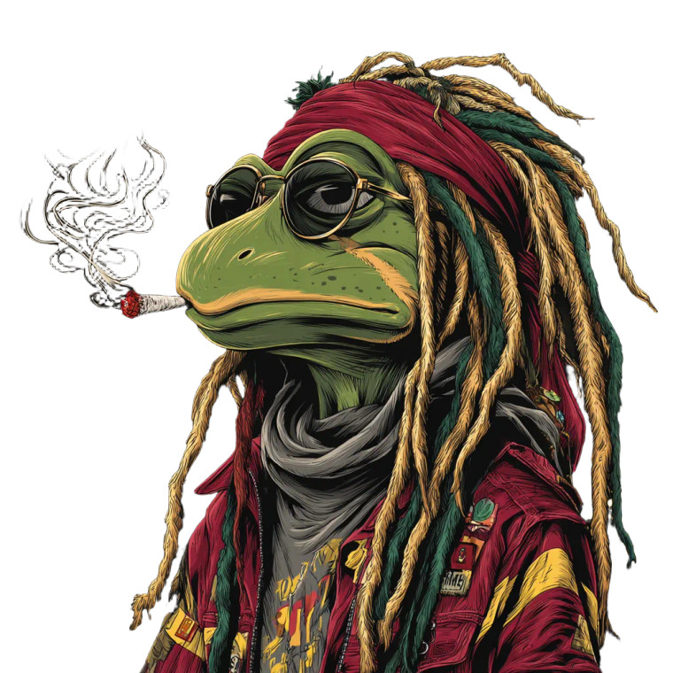 Rasta Frog Vinyl Car Decal Sticker – Waterproof & UV-Resistant 3.4133333333333336"