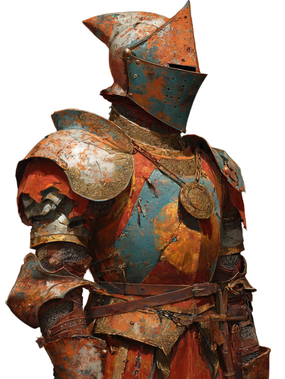 Rusty Knight V3 Vinyl Car Decal Sticker – Waterproof & UV-Resistant 4.1066666666666665"