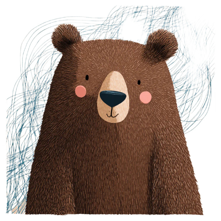 Cute Brown Bear V5 Vinyl Car Decal Sticker – Waterproof & UV-Resistant 3.4133333333333336"