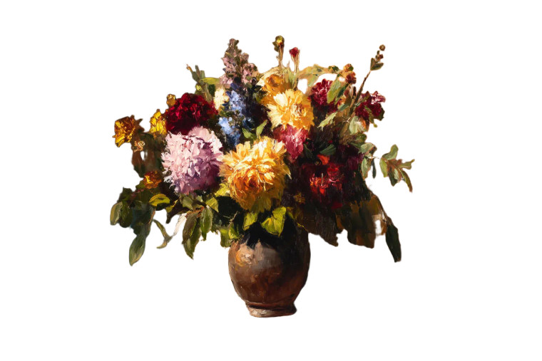 Floral Bouquet Vase Vinyl Car Decal Sticker – Waterproof & UV-Resistant 5.97333333333333