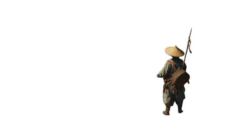 Ancient Chinese Worker Vinyl Car Decal Sticker – Waterproof & UV-Resistant 2.72"