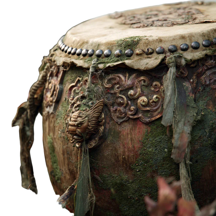 Ancient Chinese Drum Vinyl Car Decal Sticker – Waterproof & UV-Resistant 3.4133333333333336"