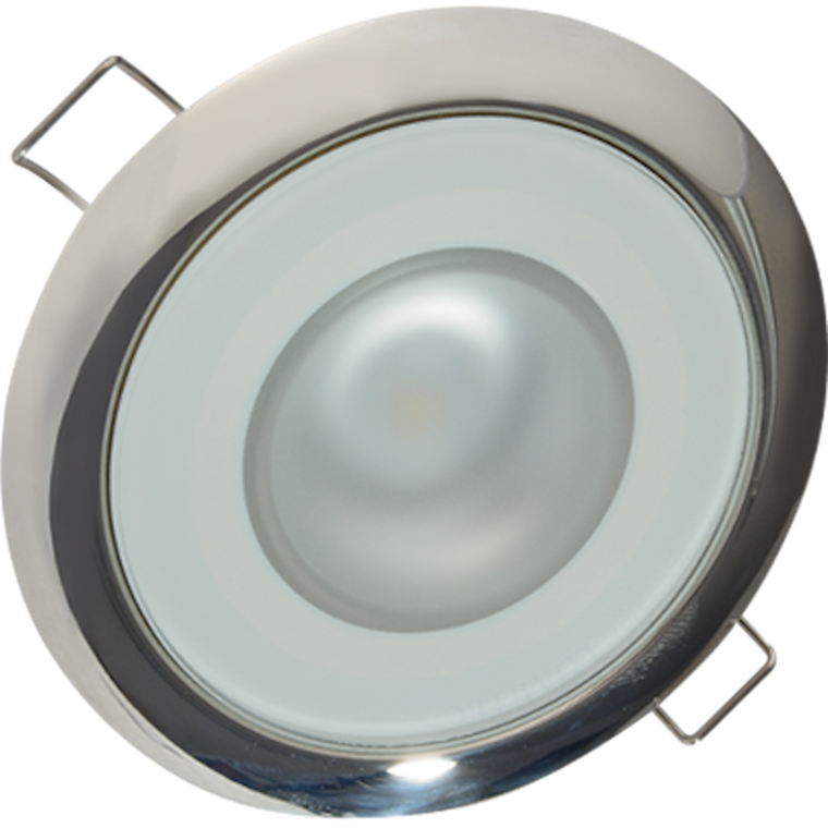 Illuminate your boat in style with Lumitec Mirage RGBW Boat Deck Light | Flush Mounted Down Lights | Polished Bezel