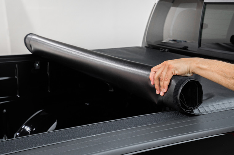 Loud & Durable 2016-2023 Nissan Titan| Leer Velocity Tonneau Cover | Roll-Up Hook And Loop | Pinch Release Latch | Waterproof Seal | Lightweight Aluminum | Easy Installation