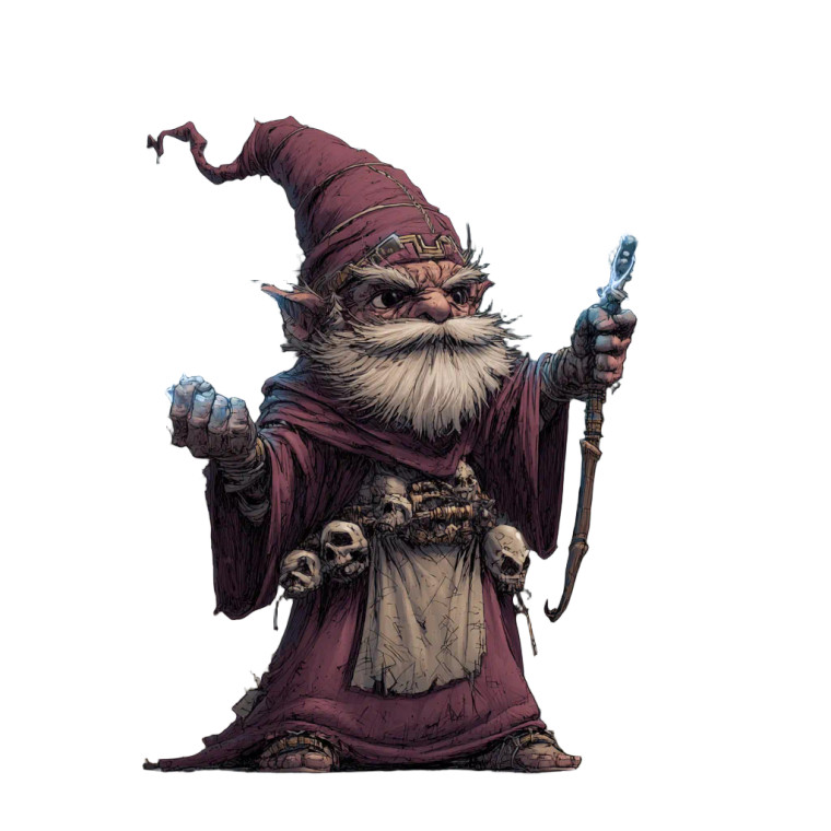 Gnome Wizard Necromancer Vinyl Car Decal Sticker – Waterproof & UV-Resistant 3.4133333333333336"