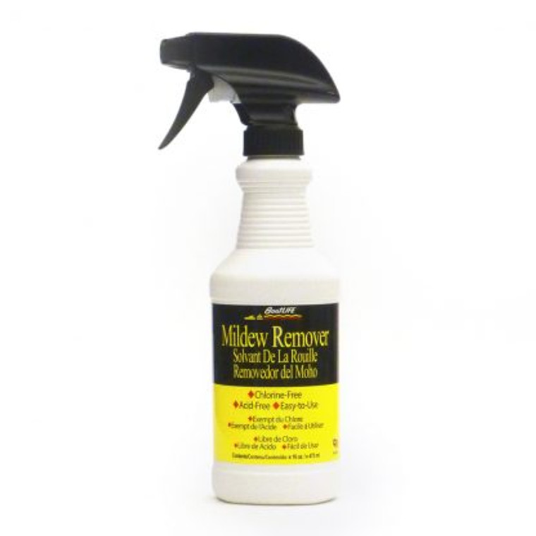 USA-Made Mildew Stain Remover|16oz Chlorine-Free Formula|Marine Safe|Controls Odor