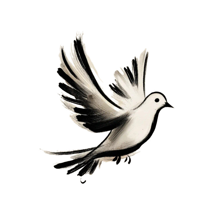 Flying Pigeon Logo Vinyl Car Decal Sticker – Waterproof & UV-Resistant 3.4133333333333336"