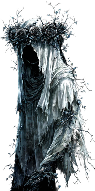 Ghostly Veiled Figure V2 Vinyl Car Decal Sticker – Waterproof & UV-Resistant 10.2