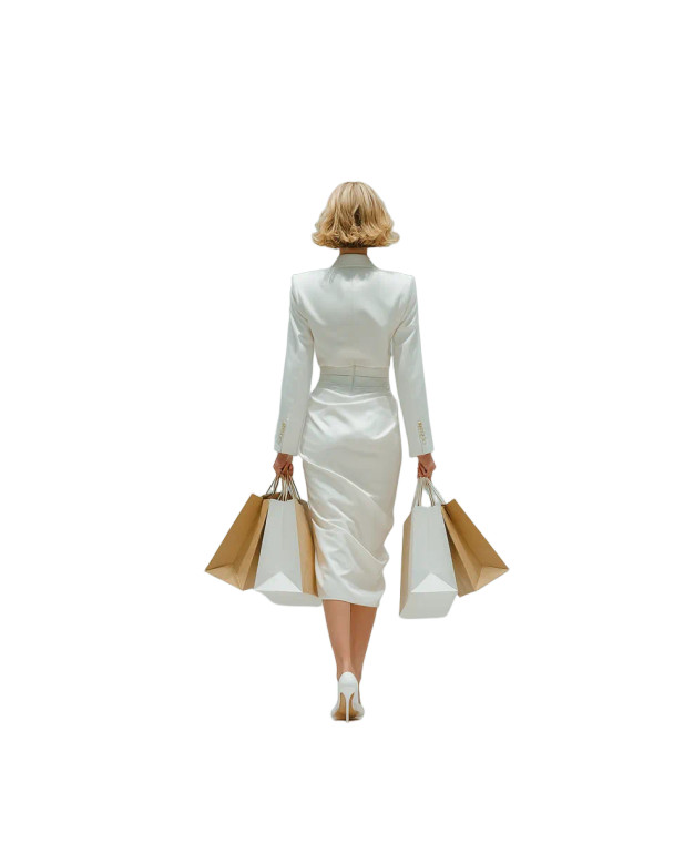 Elegant Shopping Woman V2 Vinyl Car Decal Sticker – Waterproof & UV-Resistant 8.0"