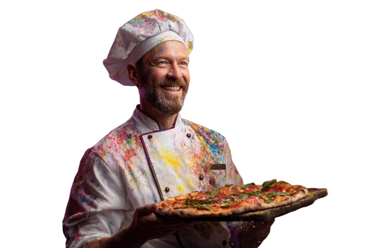 Chef With Pizza V2 Vinyl Car Decal Sticker – Waterproof & UV-Resistant 5.97333333333333