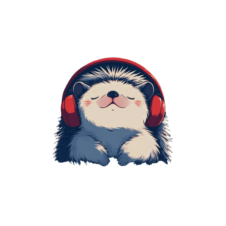 Lofi Hedgehog Icon Vinyl Car Decal Sticker – Waterproof & UV-Resistant 6.826666666666667"