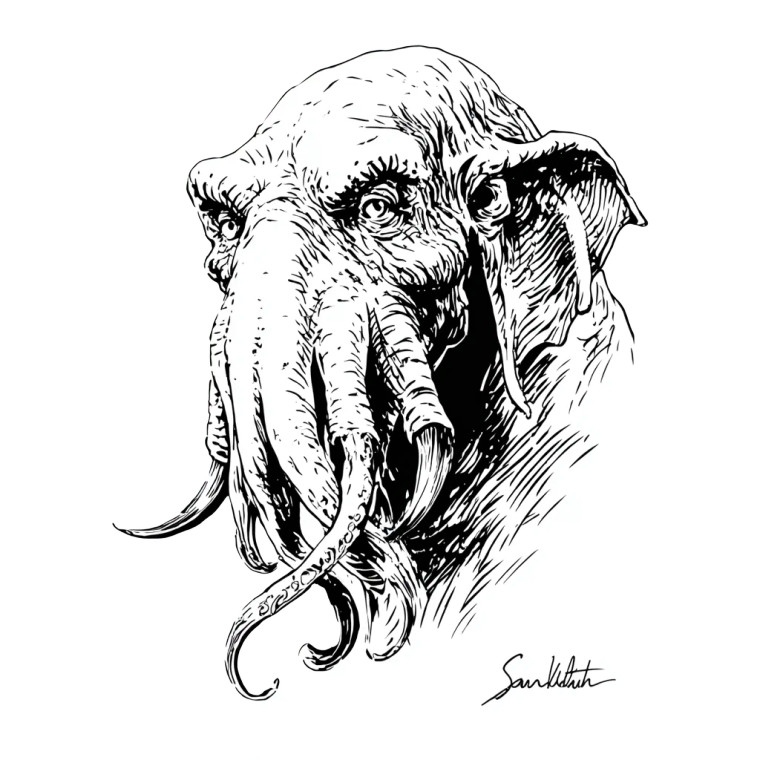 Cthulhu Portrait Vinyl Car Decal Sticker – Waterproof & UV-Resistant 6.826666666666667"